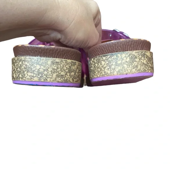 Naughty Monkey Pink Purple Jelly Sandals Flip Flops Slides Shoes size 8.5 - Picture 6 of 9